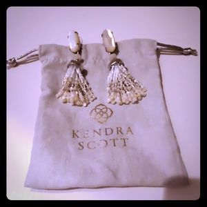 Kendra Scott white tassel earrings